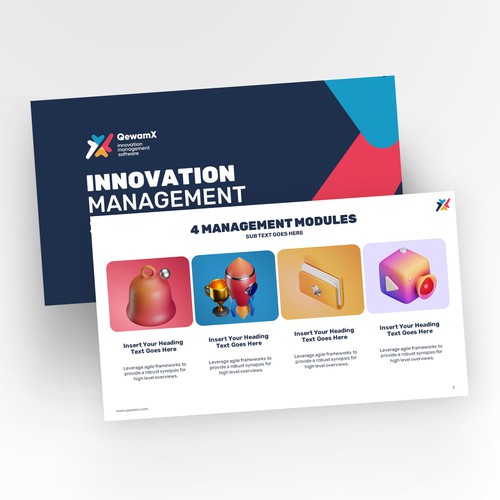 Slide design with the title 'Creative multipurpose presentation design'