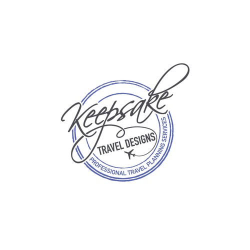 Event planning logo with the title 'Logo for Keepsake Travel Designs, travel planning service'