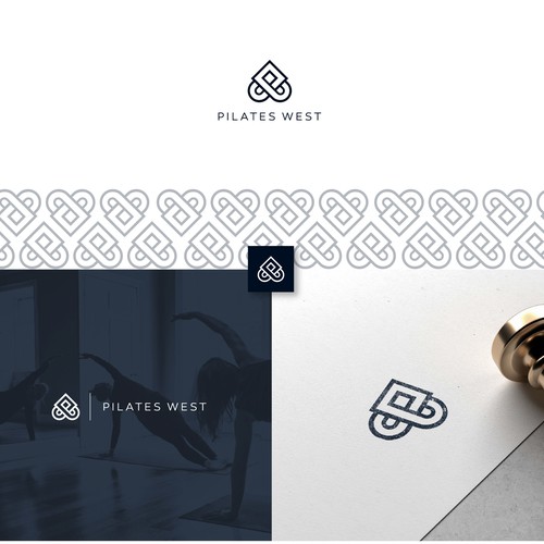 Pilates logo with the title 'Pilates Logo Design'