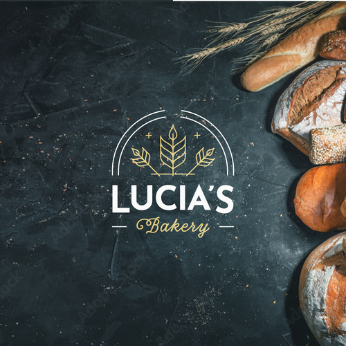 Wheat logo with the title 'Lucia's Bakery'