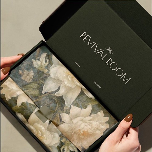 Custom graphic design with the title 'The Revival Room | Spa Luxury Identity'