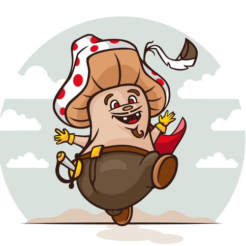 Mustache logo with the title 'The 3 Mushketeers'