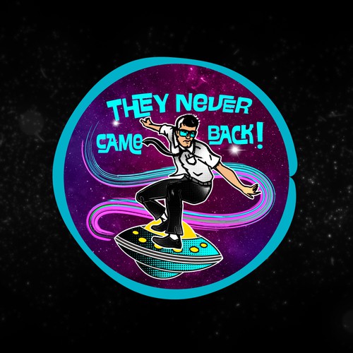 Rock logo with the title 'They Never Came Back!'
