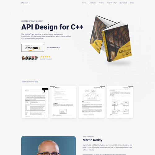 Programming design with the title 'Landing page design'