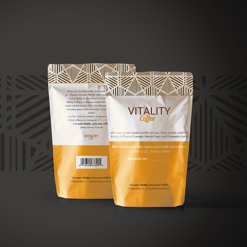 Coffee packaging with the title 'Coffee Packaging Design'