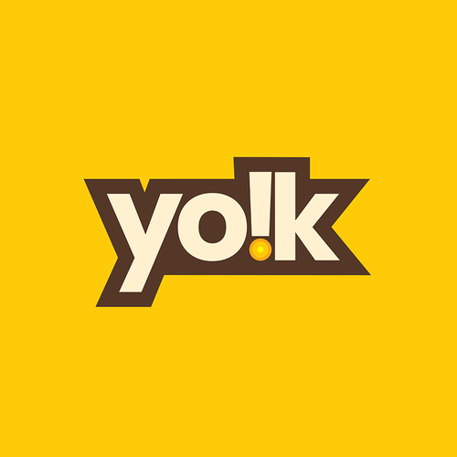 Bright brand with the title 'Bold logo for a egg-themed café'