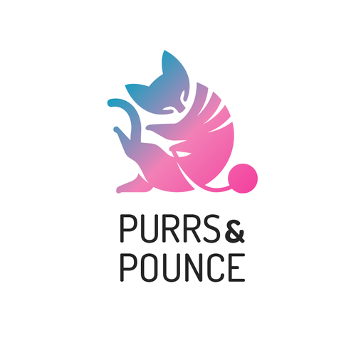 标题为“ Purss＆pounce（建议）”的学位徽标