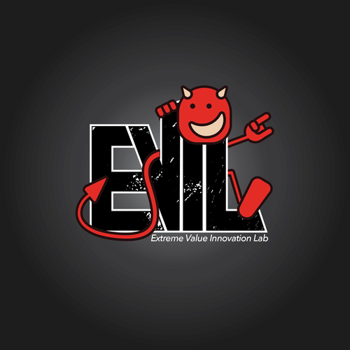 Evil design with the title 'E.V.I.L. '