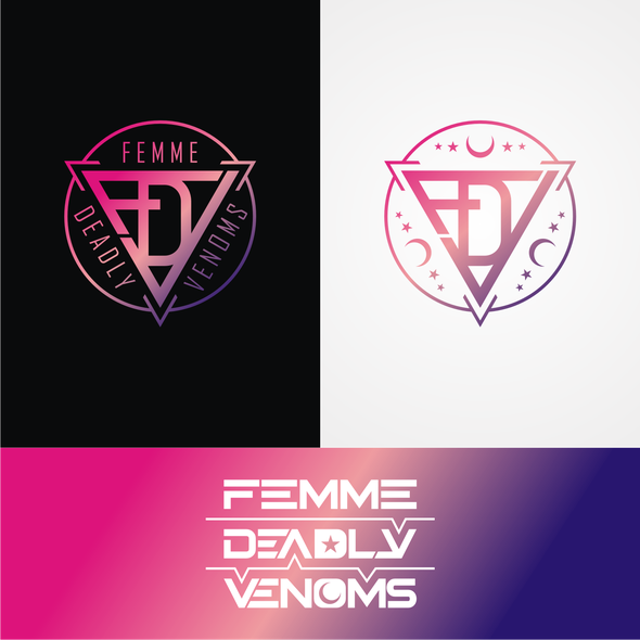 Black music logo with the title 'Femme Deadly Venoms'