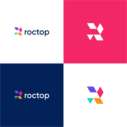 R logo with the title 'Letter R abstract + Arrow '