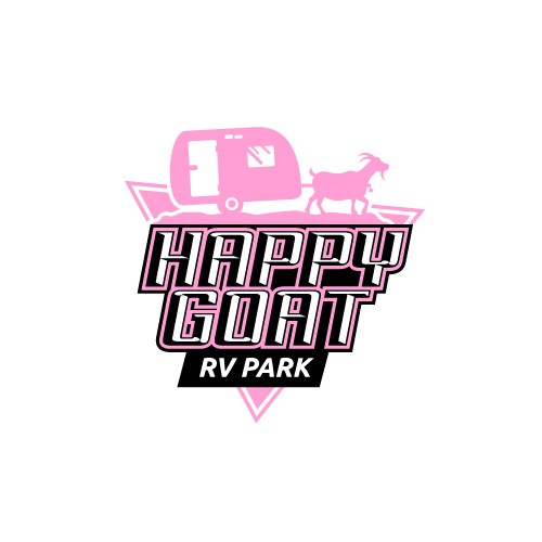 RV logo with the title 'Happy Goat'