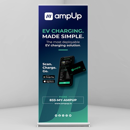 Rollup design with the title 'ampUp Rollup Design'