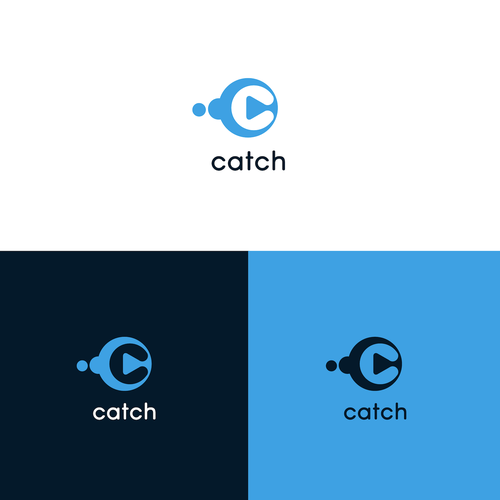 Play button logo with the title 'Logo for New Media Player for Apple TV'