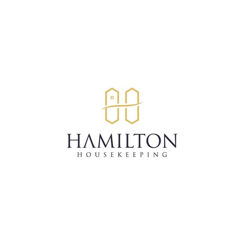 Cool shape logo with the title 'HAMILTON HOUSEKEEPING'