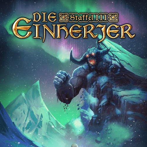 Epic fantasy book cover with the title 'Book Cover Design for "Die Einherjer 3"'