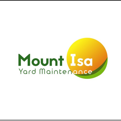 Lawn care logo with the title 'Mount isa'