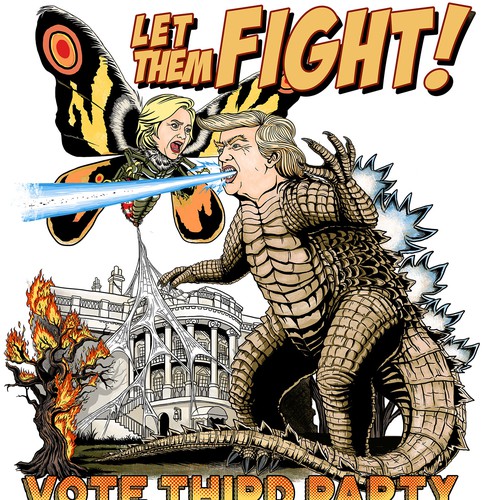 Trump t-shirt with the title 'Tee design for Trump vs Hillary'
