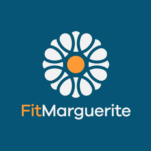 Sunflower design with the title 'Daisy flower Logo for the fitness clotting. '