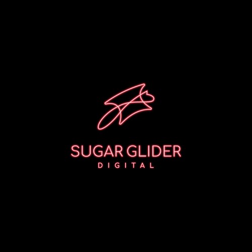 Platform design with the title 'Logo Design for Sugar Glider Digital'