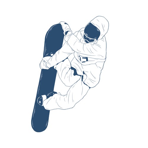 Sports illustration with the title ' Snowboard '