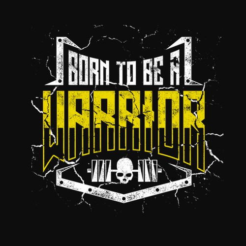 Fitness t-shirt with the title 'Born to be Warrior'