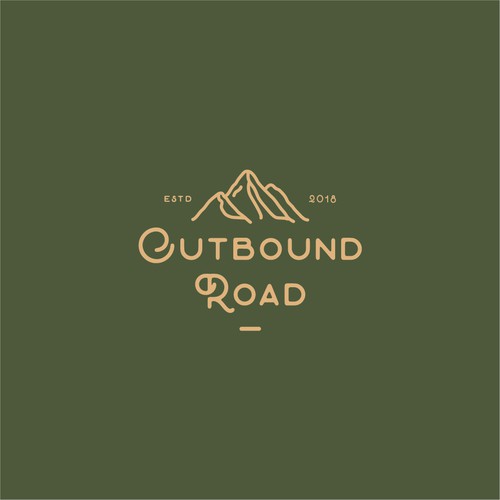Backpack design with the title 'Outbound Road logo design'