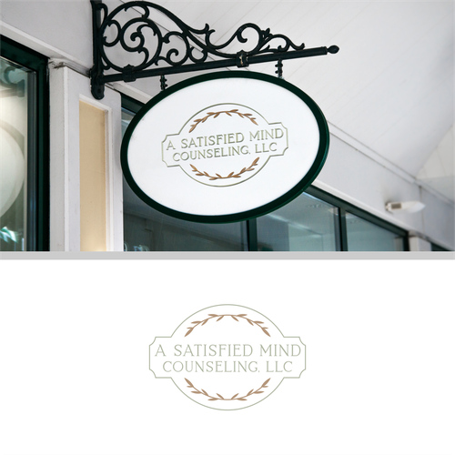 Rectangular logo with the title 'Emblem Pictorial Logo for Mental Health Counseling'