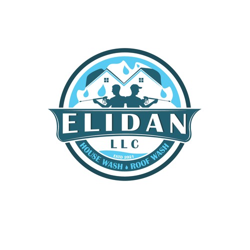 Pressure washing logo with the title 'Elidan LLC'