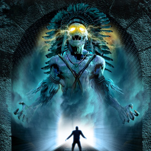 Horror book cover with the title 'Horror fantasy book cover'