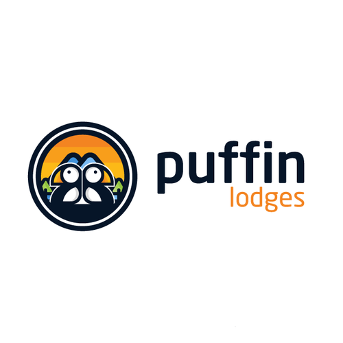 Puffin logo with the title 'Puffin lodges'