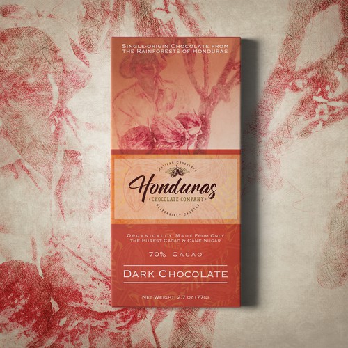 Retro packaging with the title 'Heritage Concept for chocolate bar'