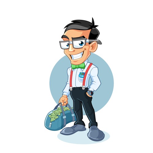 Nerd design with the title 'Character design for T-Shirt Company'