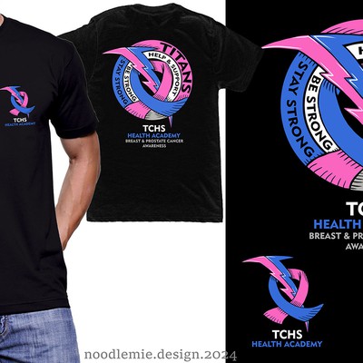 Titans Unite: Design for Dual Cancer Awareness - Breast and Prostate Cancer Edition