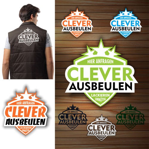 Garage design with the title 'Create us a logo to be displayed on shopfronts for Paintless Dent Repairs'