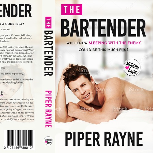Sexy book cover with the title 'The Bartender - Book Cover'