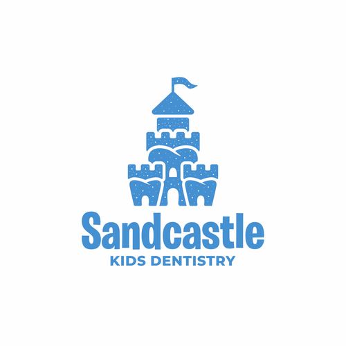 Mouth logo with the title 'Logo for Sandcastle Kids Dentistry'