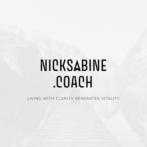 Life coaching design with the title 'Nicksabine Coach - Logo Proposal'