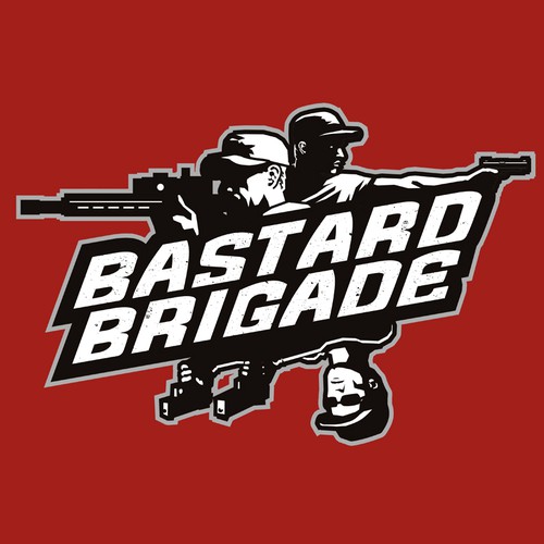 Character t-shirt with the title 'Action/Shoot-em-up Logo Design'