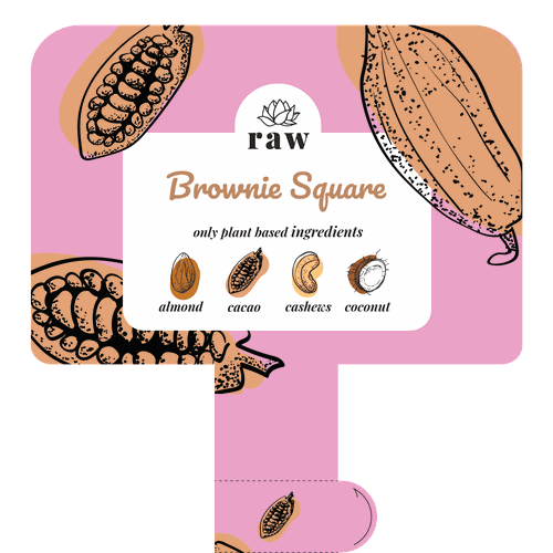 Vegan label with the title 'Label for Raw Vegan Dessert'