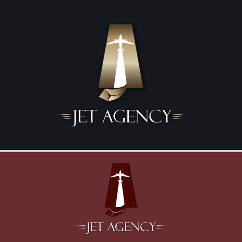 Jet logo with the title 'Jet Agency :logo for a private jets company'