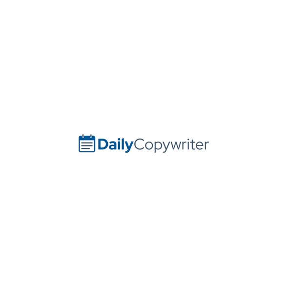 Calendar logo with the title 'Logo Design for Daily Copywriter'