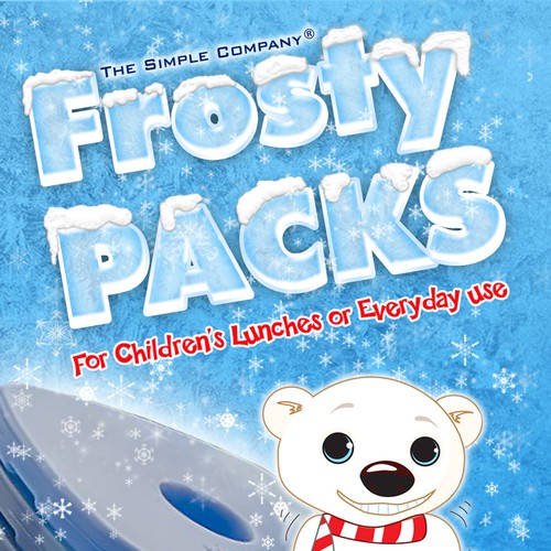 Cute packaging with the title 'Frosty packs'