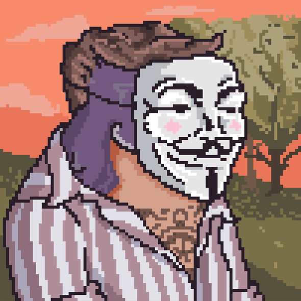 Movie illustration with the title 'Masked NFT'