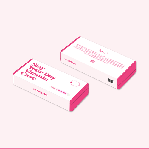 Feminine packaging with the title 'Label Design for My Happy Flo'