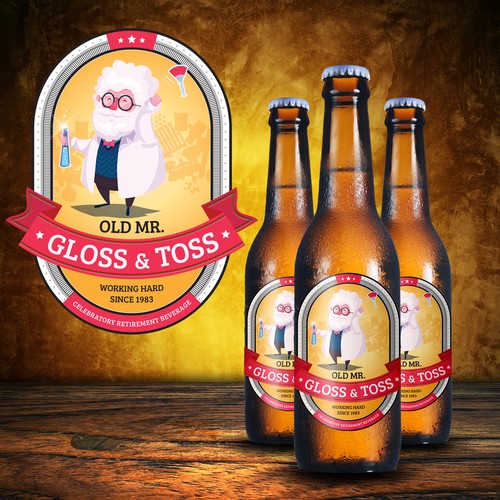 Cheerful design with the title 'Label for a gag gift'