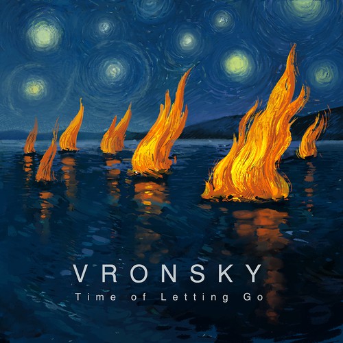 Fire design with the title 'Album cover for VRONSKY '