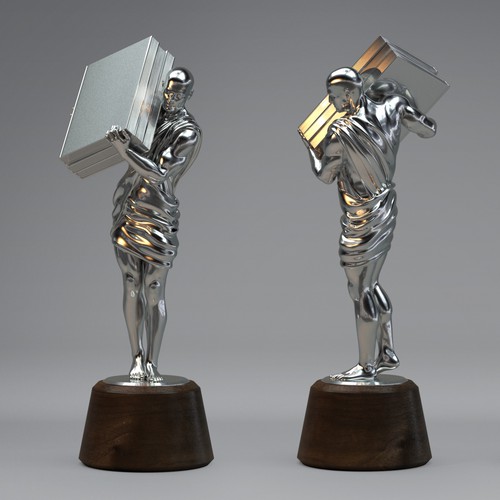 Realistic design with the title 'Create a trophy design for Reader's Legacy'
