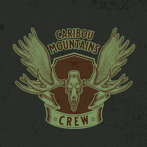 Detailed t-shirt with the title 'Moose skull illustration'