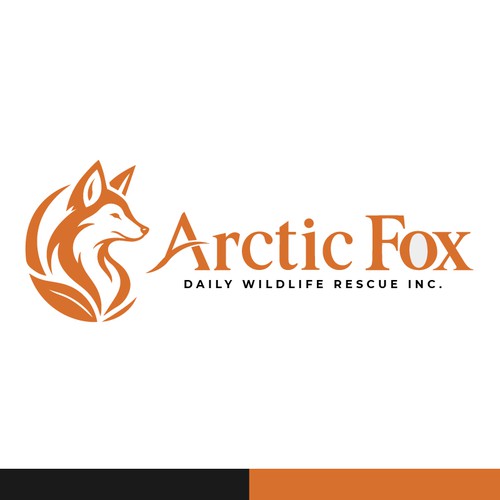 Corporate identity logo with the title 'Wildlife Rescue & Animal Welfare Logo Design | Arctic Fox Branding'