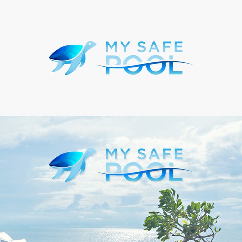 Tortoise logo with the title 'LOGO TURTLE FOR MY SAFE POOL'